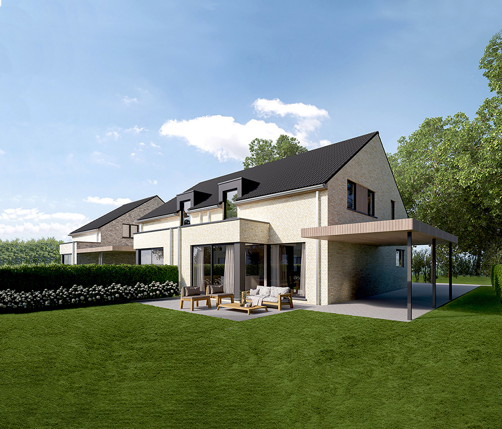 Bostoen RivaHof Dentergem nieuwbouwwoning render tuin