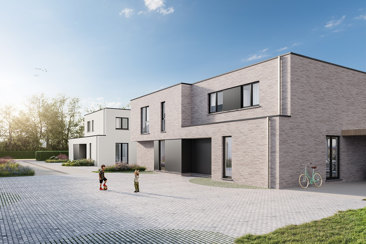 Bostoen Energiezuinige gezinswoningen Dentergem RivaHof