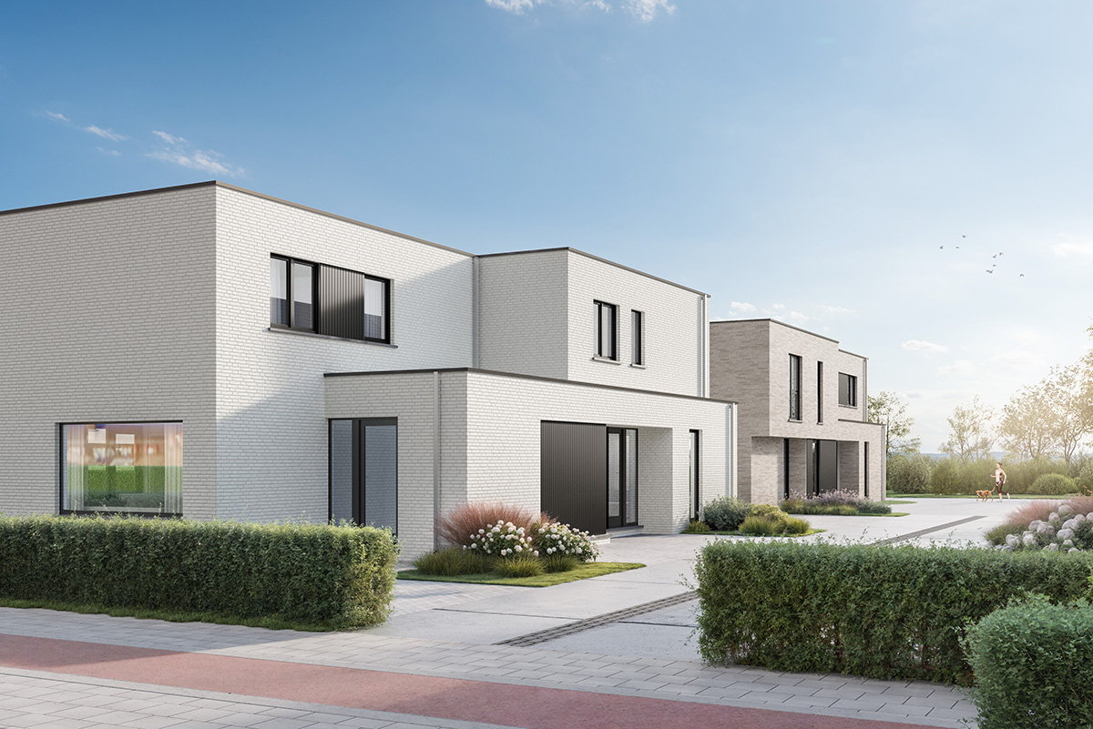 Bostoen Energiezuinige gezinswoningen Dentergem RivaHof