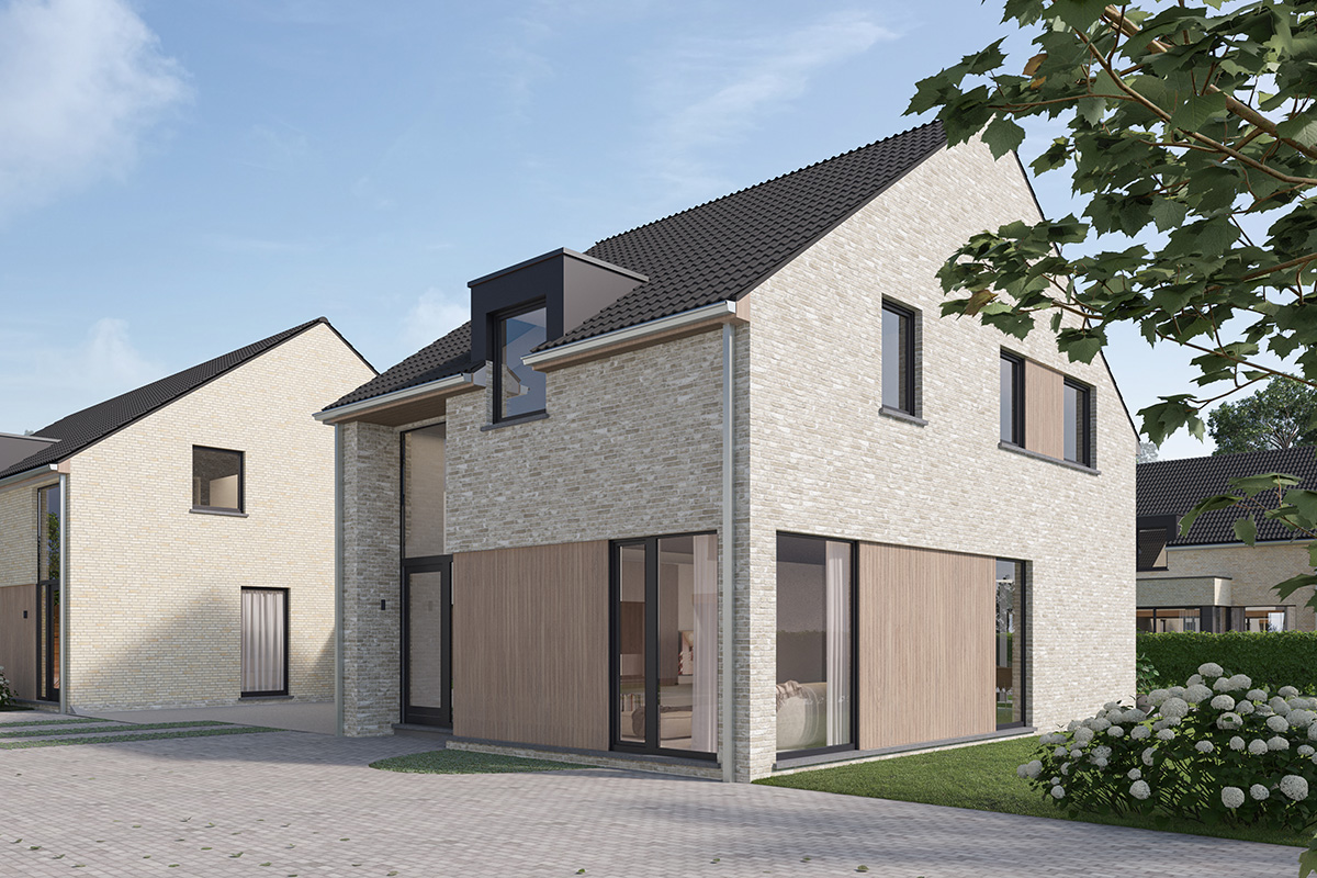 Bostoen Energiezuinige gezinswoningen Dentergem RivaHof